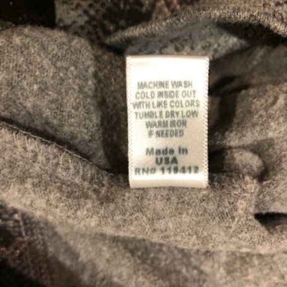 SOLD Monrow gray gold foil snake print pullover sweater hoodie Size S - Picture 5 of 5